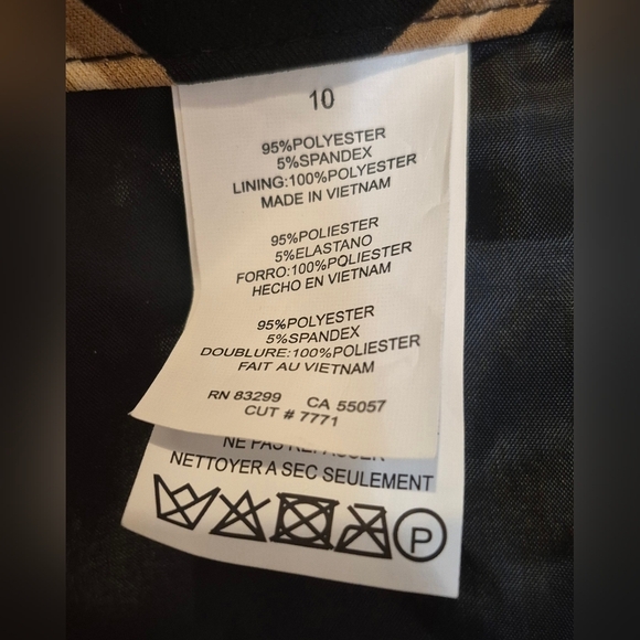 Isaac Mizrahi New York Pencil Skirt – Black with Gold & Pink Grid | Size 10(NWT) - Picture 5 of 6